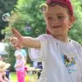 Fred chases bubbles, Marconi's Demolition and Brome Village Fete, Chelmsford and Brome, Suffolk - 6th July 2013