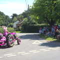 A tractor turn off at the junction, The "Pink Ladies" Tractor Run and Barbeque, Thorpe Abbots, Norfolk - 7th July 2013