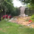 The space where the shed used to be, The BSCC at Pulham Crown, and Grandad with a Grinder, Brome, Suffolk - 11th July 2013