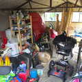 A junk-filled garage, The BSCC at Pulham Crown, and Grandad with a Grinder, Brome, Suffolk - 11th July 2013