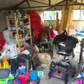 A junk-filled garage, The BSCC at Pulham Crown, and Grandad with a Grinder, Brome, Suffolk - 11th July 2013