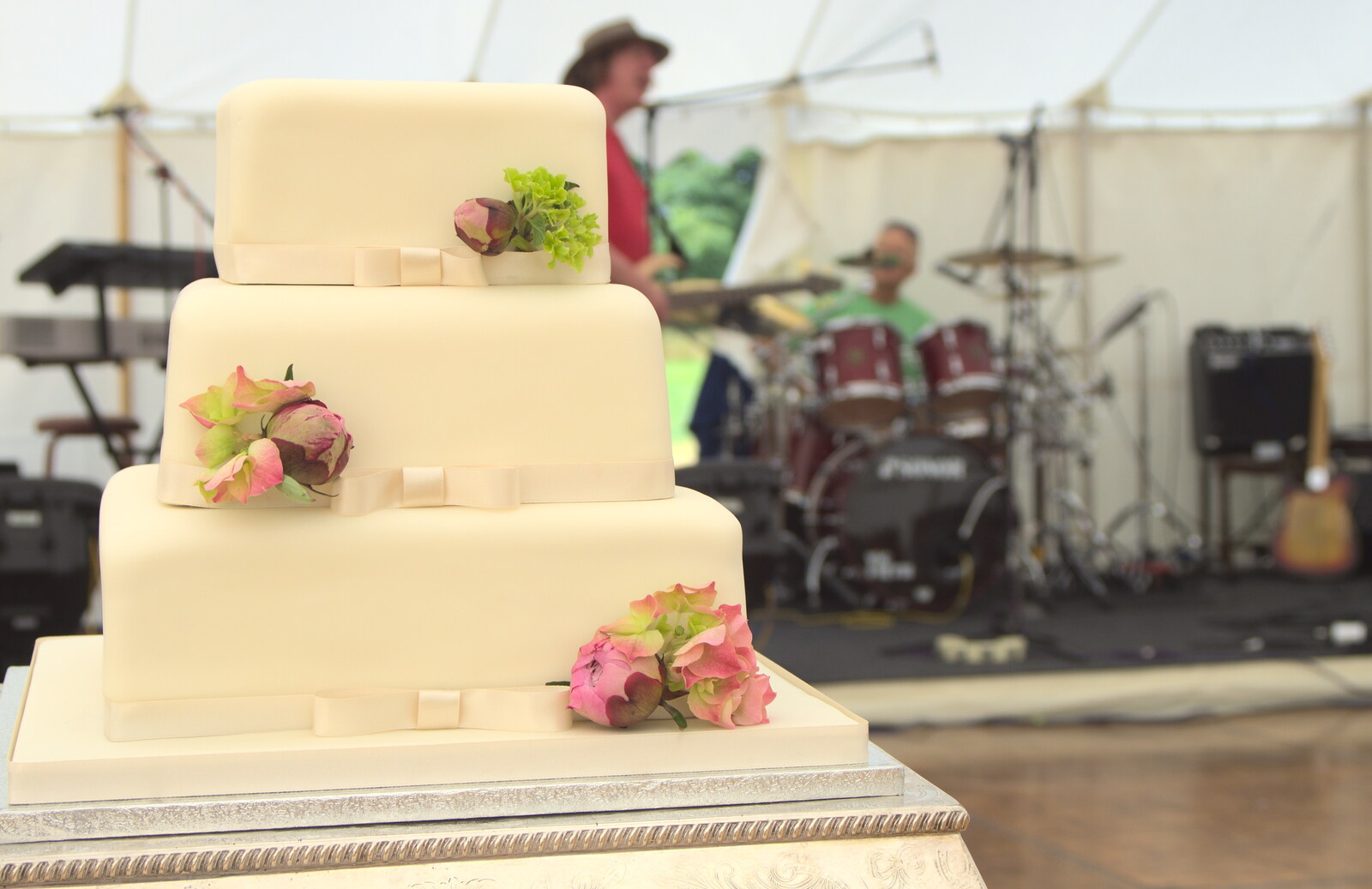 A wedding cake from The BBs Play Steph's Wedding, Burston, Norfolk - 13th July 2013