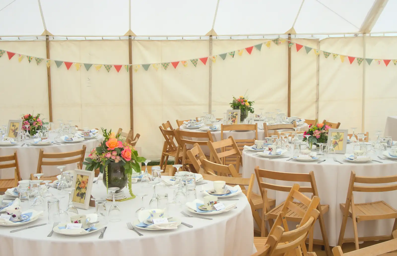 Wedding tables, from The BBs Play Steph's Wedding, Burston, Norfolk - 13th July 2013