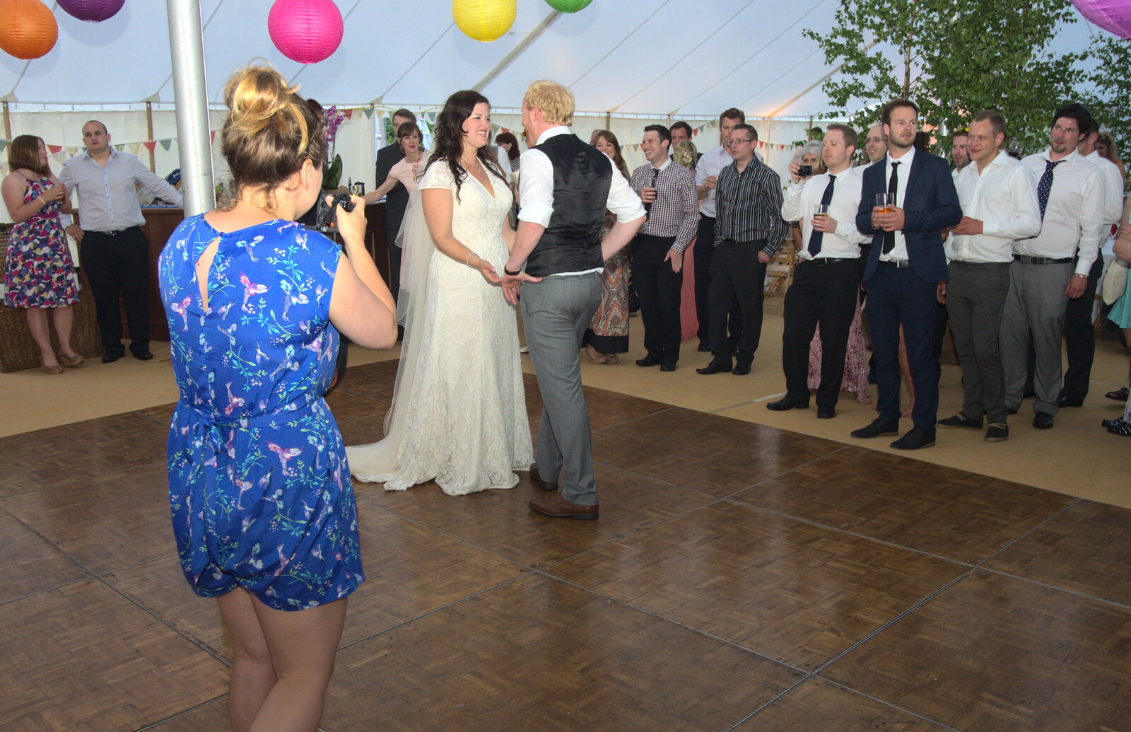 Will and Steph do the first dance from The BBs Play Steph's Wedding, Burston, Norfolk - 13th July 2013