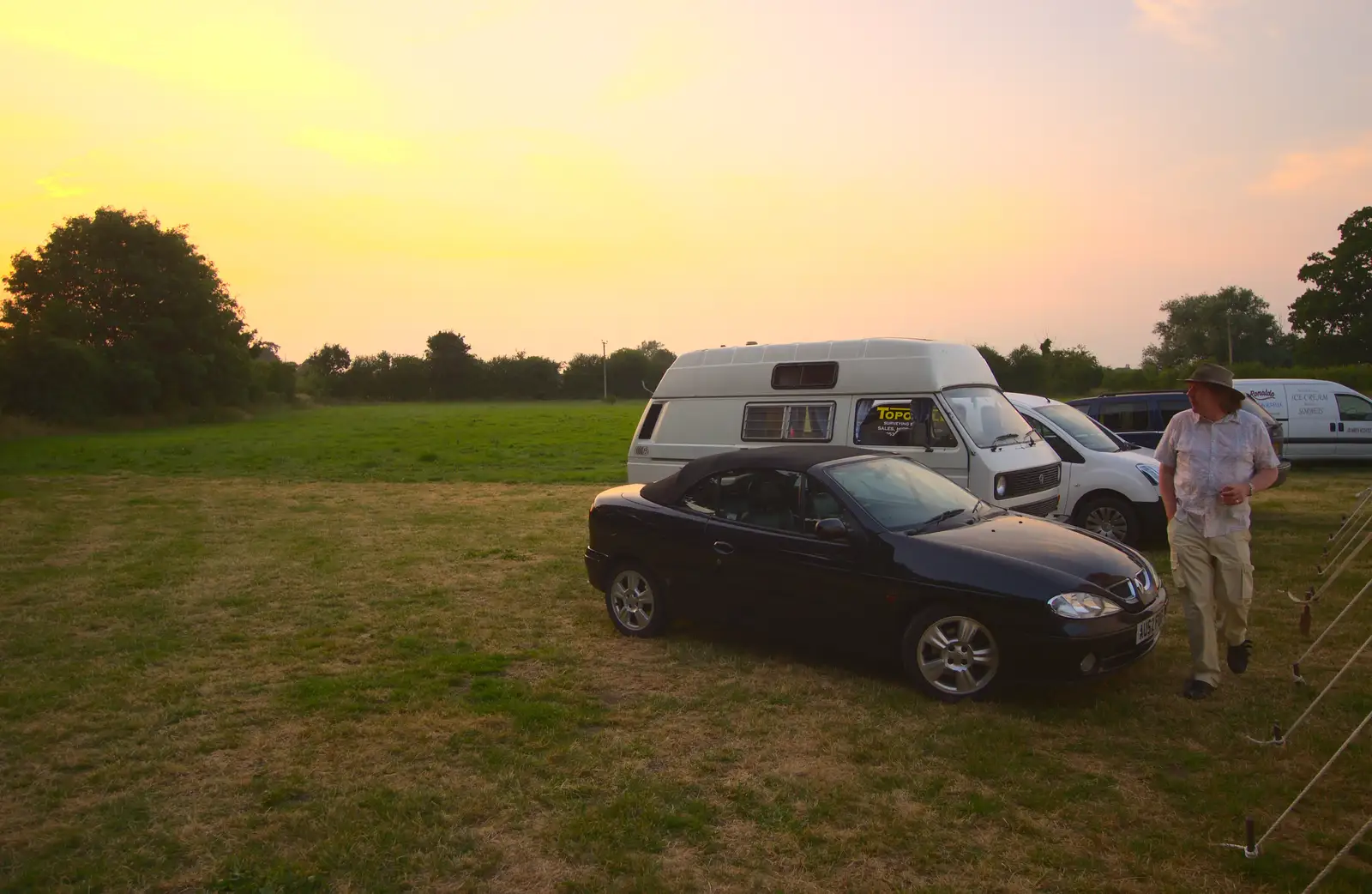 Max roams around by The Van, from The BBs Play Steph's Wedding, Burston, Norfolk - 13th July 2013