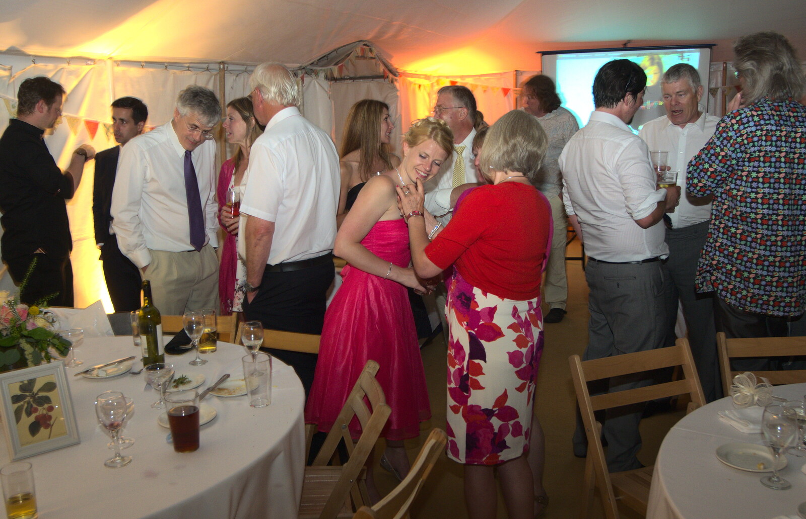 Wedding conversation from The BBs Play Steph's Wedding, Burston, Norfolk - 13th July 2013