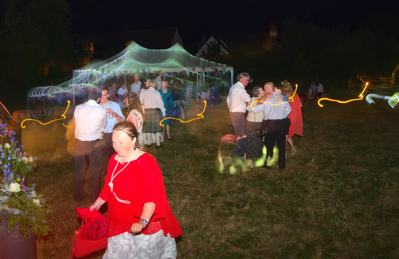 Outside throngs, from The BBs Play Steph's Wedding, Burston, Norfolk - 13th July 2013