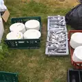 A stack of washing up, The BBs Play Steph's Wedding, Burston, Norfolk - 13th July 2013