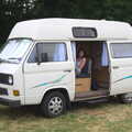 Isobel waits in the van, The BBs Play Steph's Wedding, Burston, Norfolk - 13th July 2013