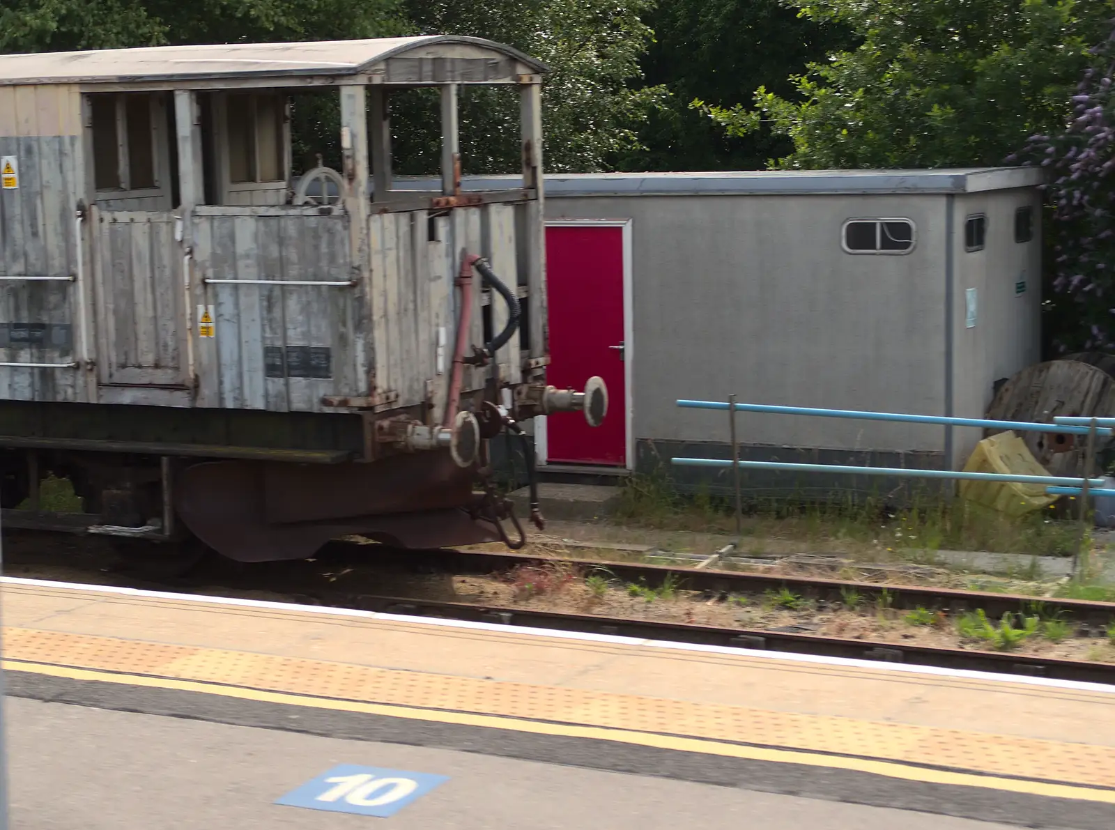 A glimpse of an old brake wagon at Shenfield, from The Demolition of the Garage, Brome, Suffolk - 17th July 2013