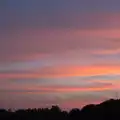 A pink sunset, The Demolition of the Garage, Brome, Suffolk - 17th July 2013