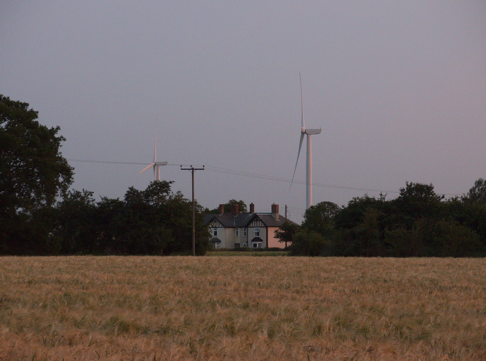 The new wind turbines from The Demolition of the Garage, Brome, Suffolk - 17th July 2013