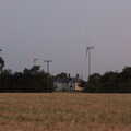 The new wind turbines, The Demolition of the Garage, Brome, Suffolk - 17th July 2013