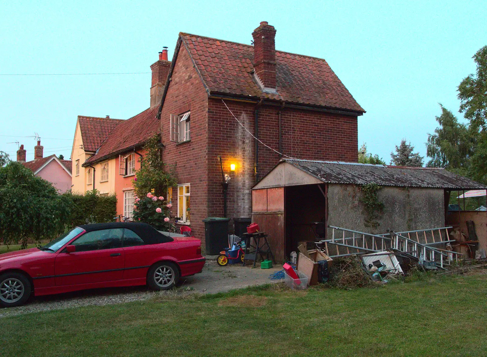 The old garage, from The Demolition of the Garage, Brome, Suffolk - 17th July 2013