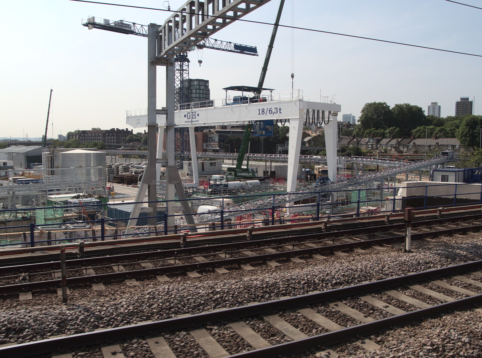 The big crane thing at Crossrail from The Demolition of the Garage, Brome, Suffolk - 17th July 2013