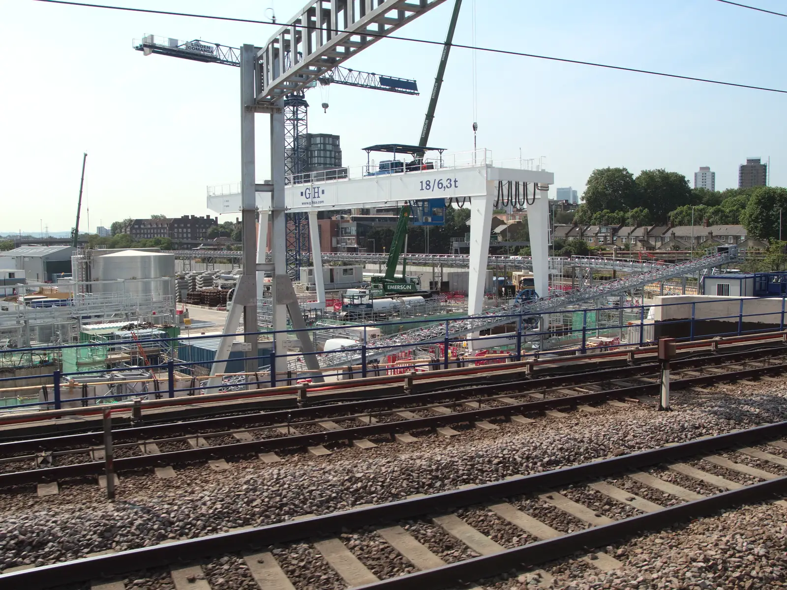 The big crane thing at Crossrail, from The Demolition of the Garage, Brome, Suffolk - 17th July 2013