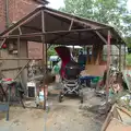 The walls have been removed from the garage, The Demolition of the Garage, Brome, Suffolk - 17th July 2013