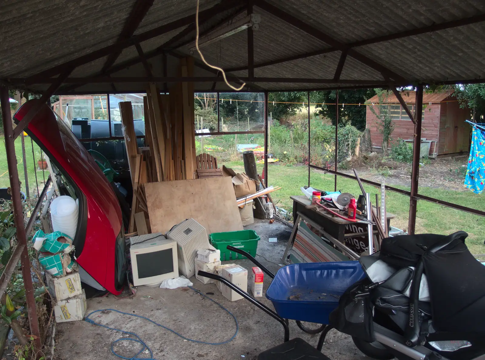 Random junk and useful stuff, from The Demolition of the Garage, Brome, Suffolk - 17th July 2013