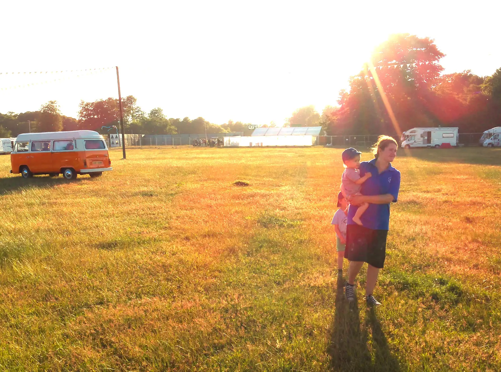 The campsite in the setting sun, from The 8th Latitude Festival, Henham Park, Southwold, Suffolk - 18th July 2013