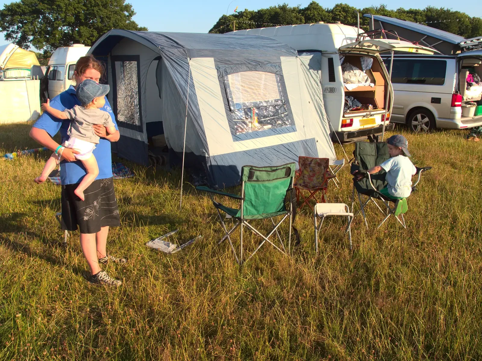 The awning is up, from The 8th Latitude Festival, Henham Park, Southwold, Suffolk - 18th July 2013