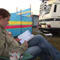 Isobel reads the programme, The 8th Latitude Festival, Henham Park, Southwold, Suffolk - 18th July 2013