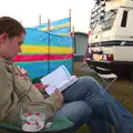 Isobel reads the programme, The 8th Latitude Festival, Henham Park, Southwold, Suffolk - 18th July 2013