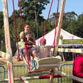 Isobel, Harry and Fred ride on the swing boats, The 8th Latitude Festival, Henham Park, Southwold, Suffolk - 18th July 2013
