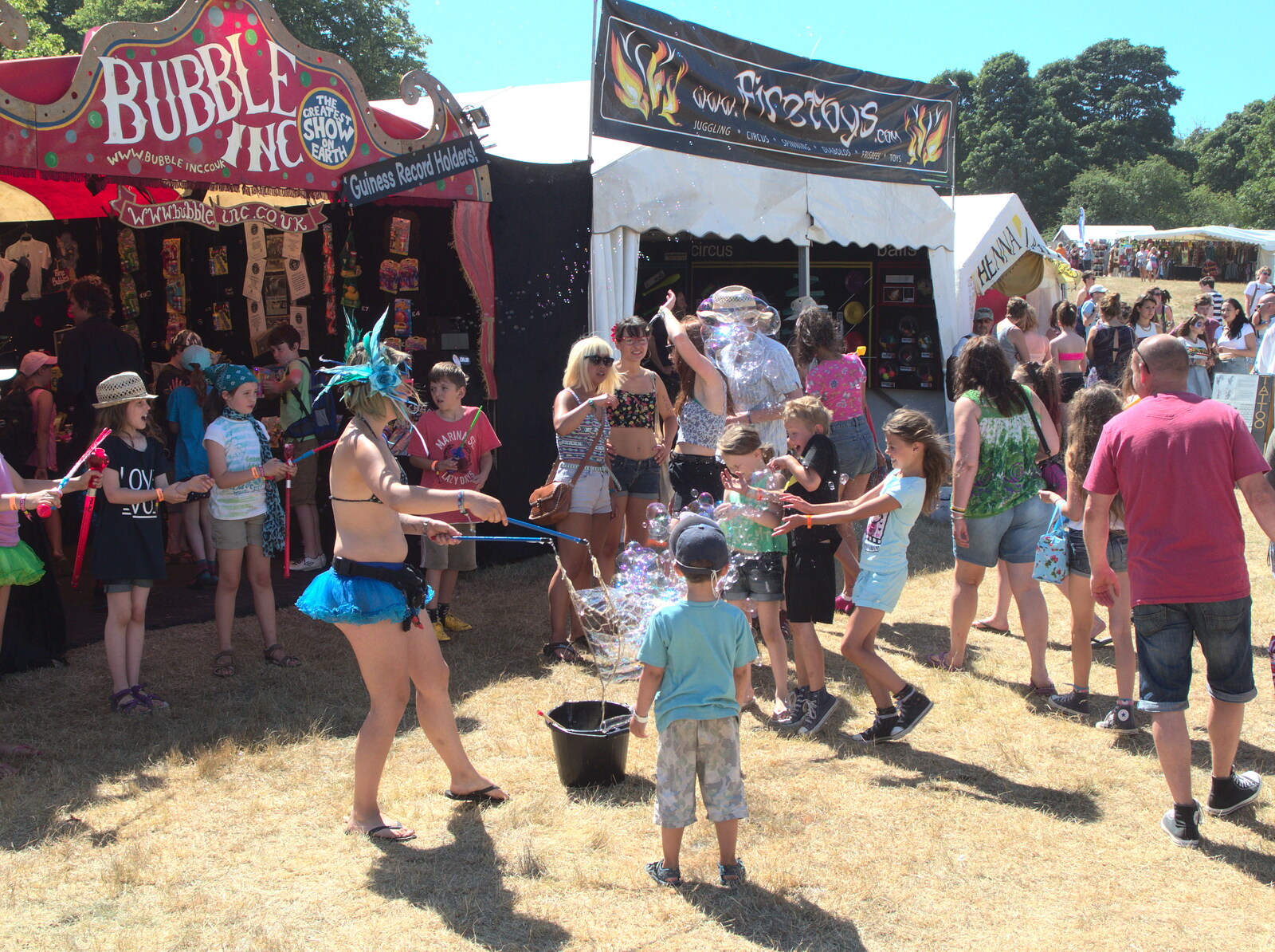 Fun down at a bubble stall from The 8th Latitude Festival, Henham Park, Southwold, Suffolk - 18th July 2013