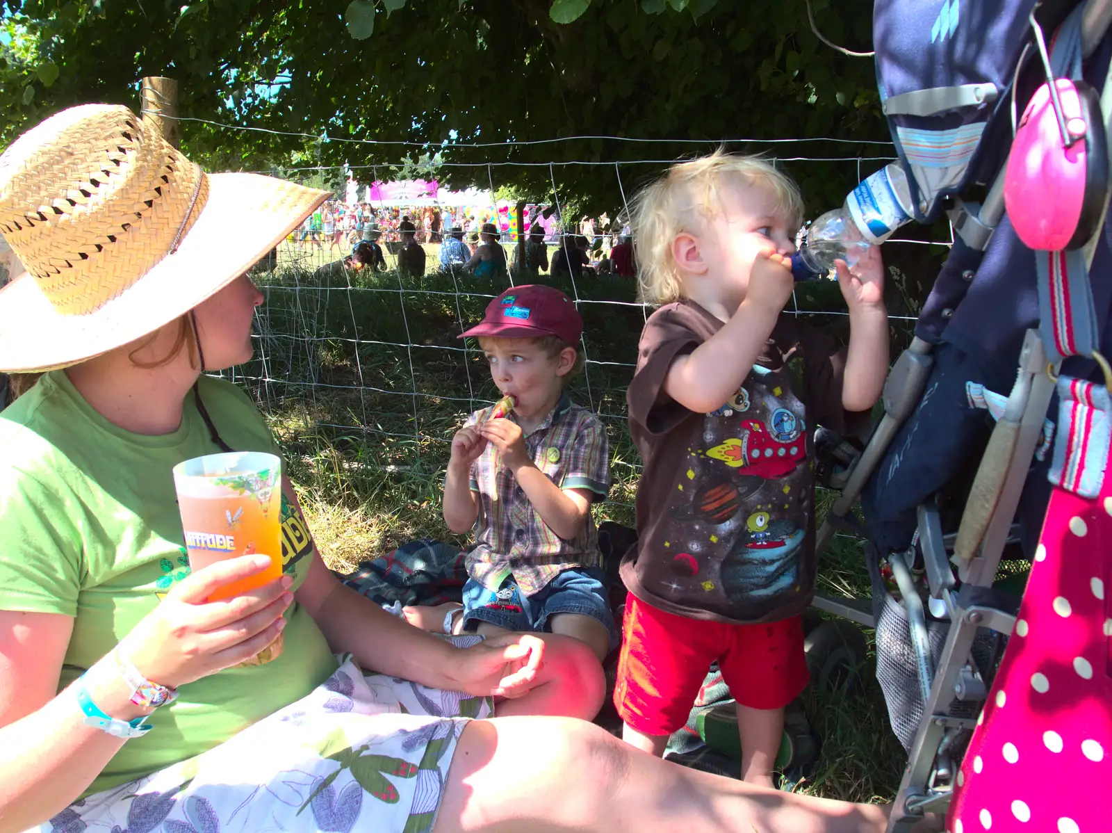 We stop for a drink, from The 8th Latitude Festival, Henham Park, Southwold, Suffolk - 18th July 2013