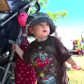 Harry hangs on to the buggy, The 8th Latitude Festival, Henham Park, Southwold, Suffolk - 18th July 2013