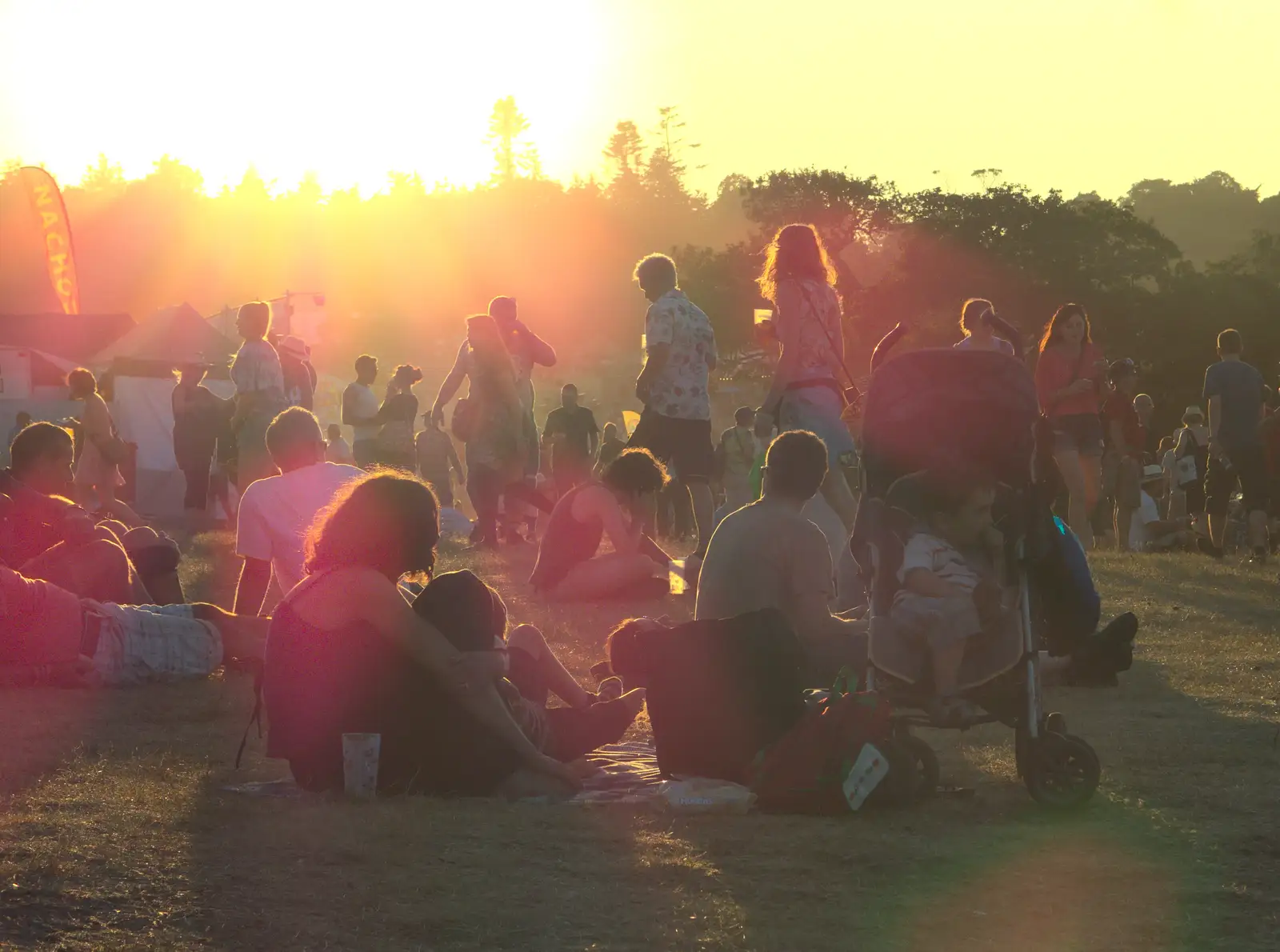 Contra-jour festival crowds, from The 8th Latitude Festival, Henham Park, Southwold, Suffolk - 18th July 2013