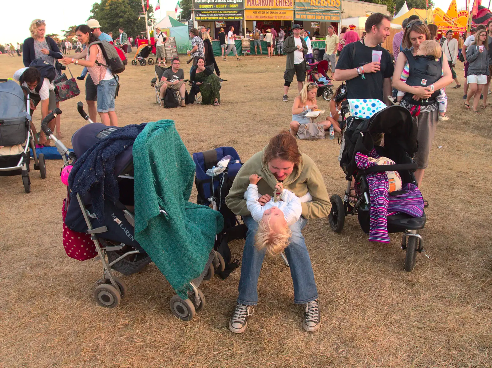 Harry gets a tumble upside down, from The 8th Latitude Festival, Henham Park, Southwold, Suffolk - 18th July 2013