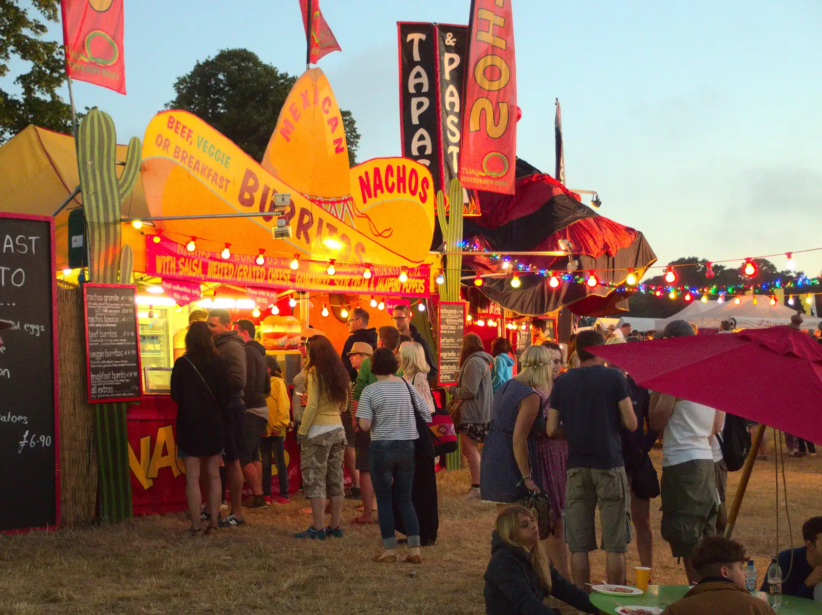 Evening food stalls, from The 8th Latitude Festival, Henham Park, Southwold, Suffolk - 18th July 2013