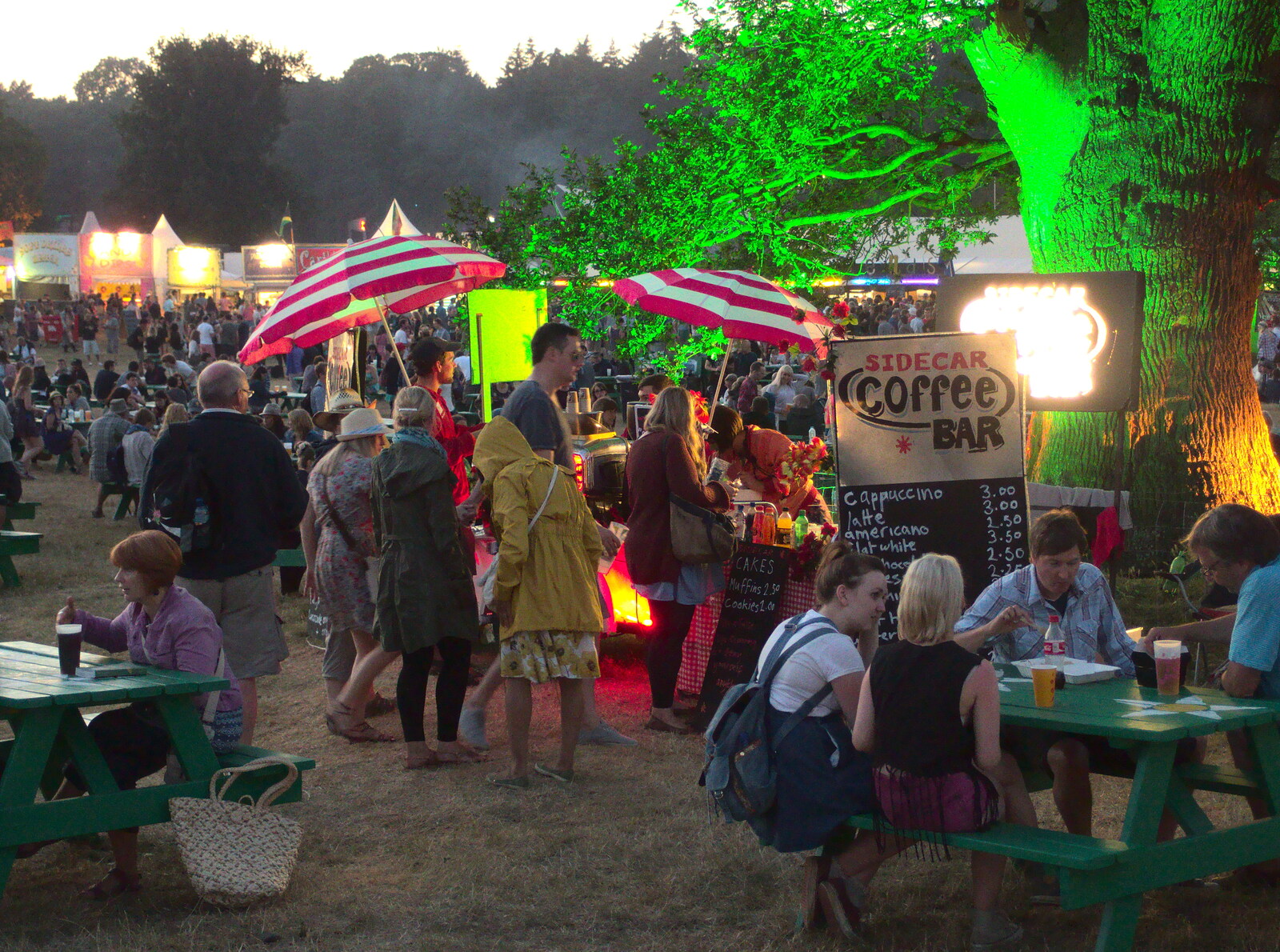 Coffee bar and a bright green tree from The 8th Latitude Festival, Henham Park, Southwold, Suffolk - 18th July 2013