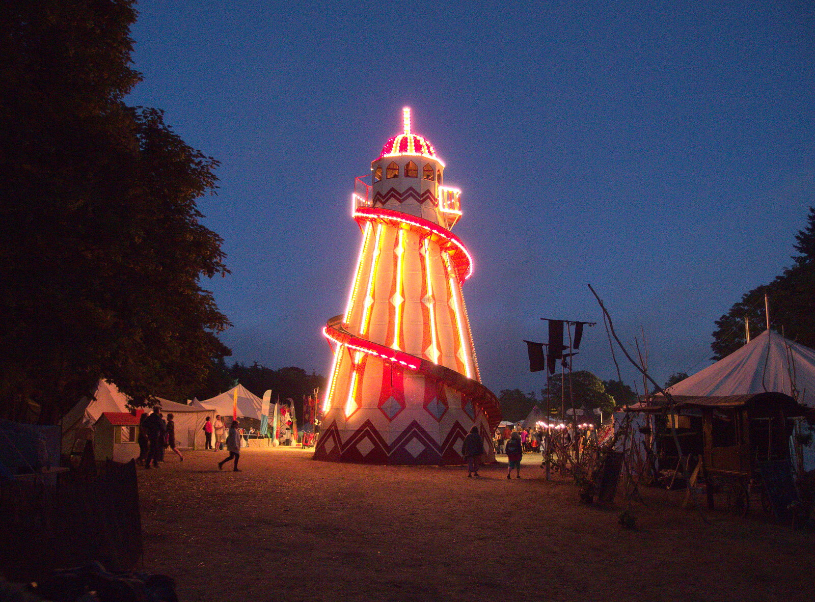 The Helter Skelter at night from The 8th Latitude Festival, Henham Park, Southwold, Suffolk - 18th July 2013