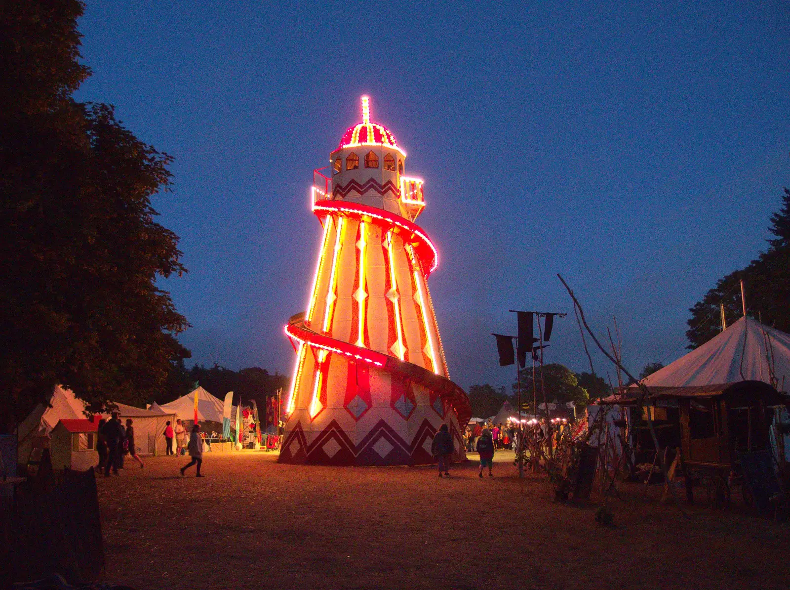 The Helter Skelter at night, from The 8th Latitude Festival, Henham Park, Southwold, Suffolk - 18th July 2013