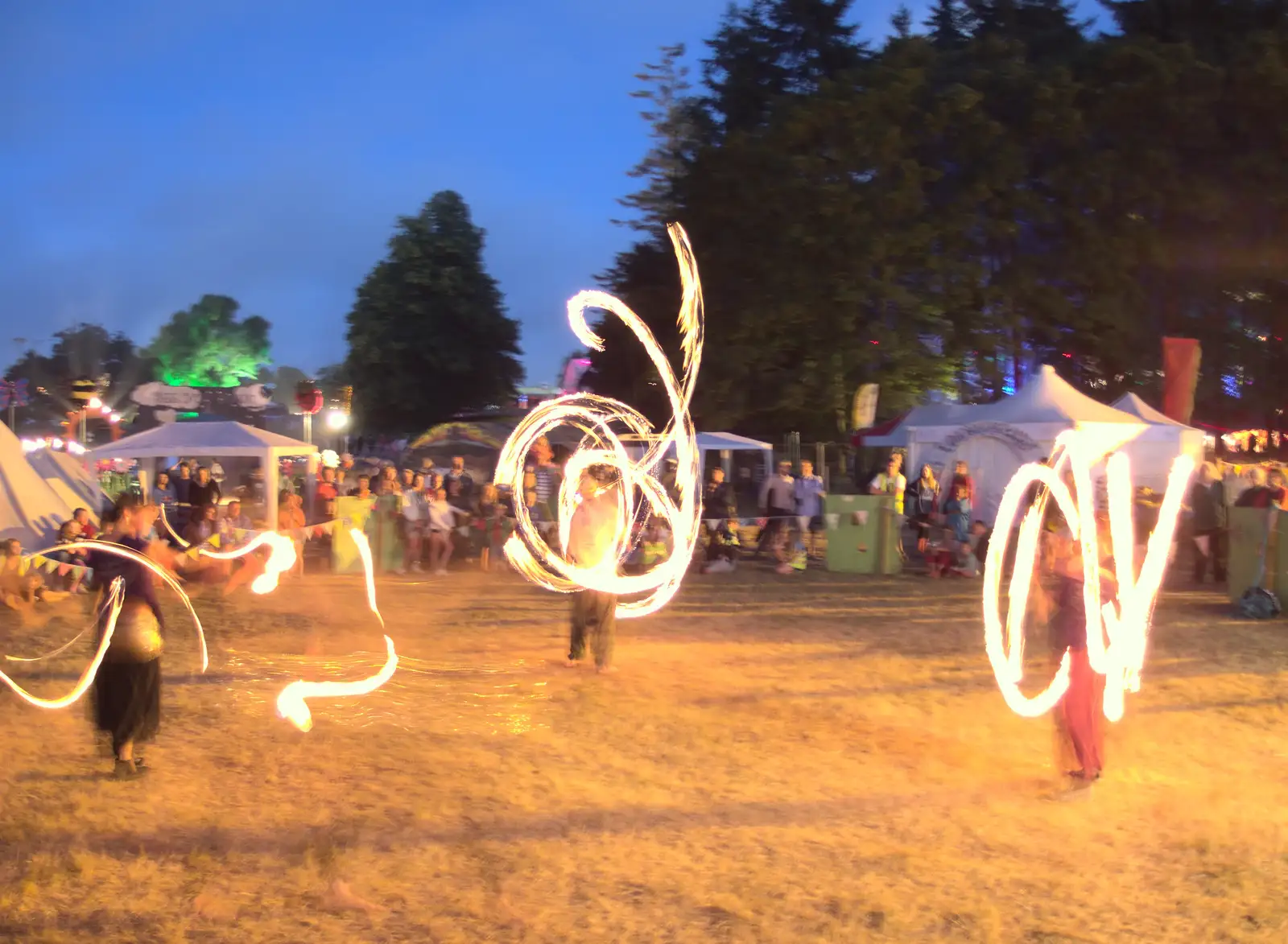 Fire-eaters do their thing, from The 8th Latitude Festival, Henham Park, Southwold, Suffolk - 18th July 2013