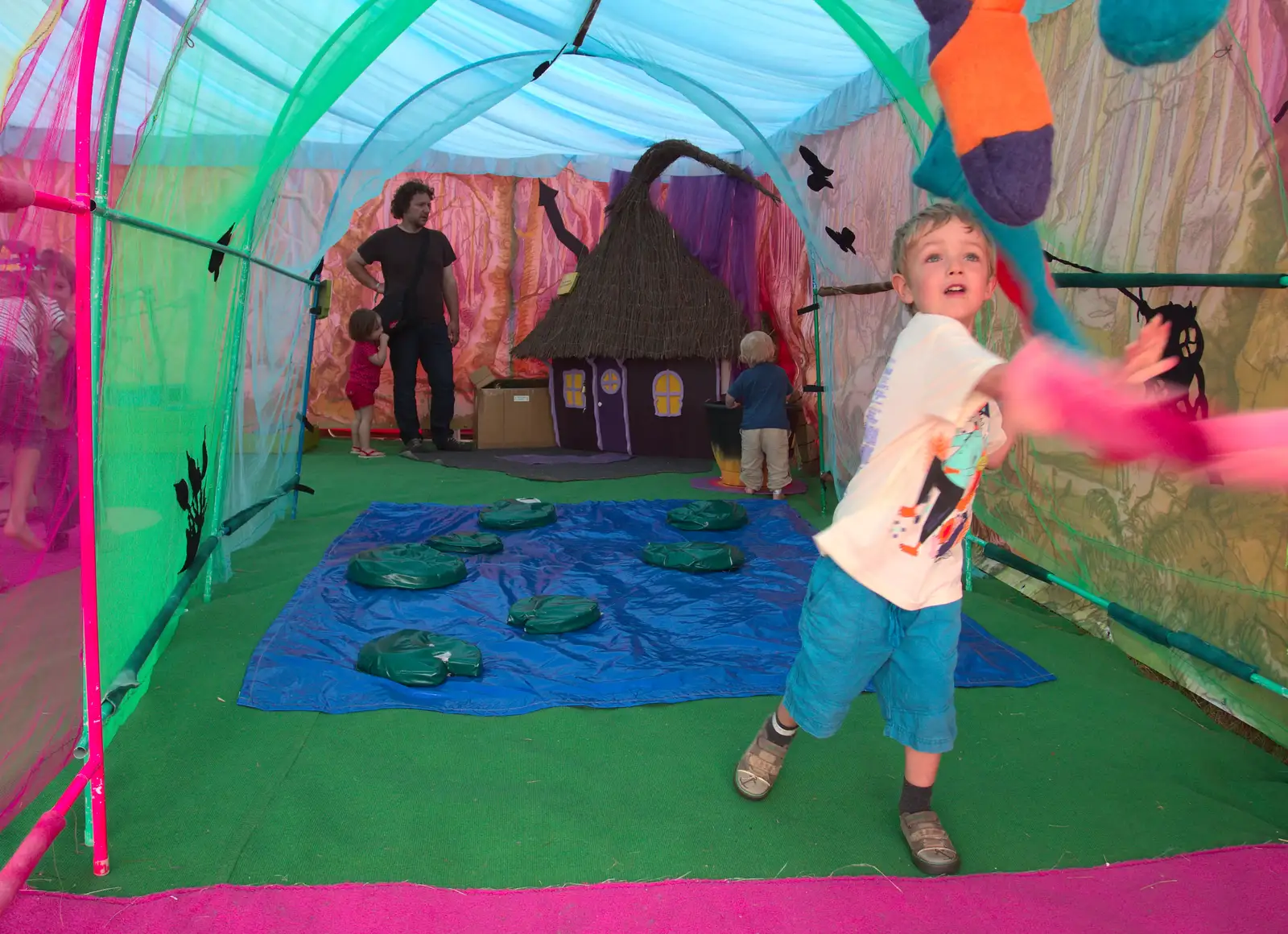 Fred in the Bewilderwood tent, from The 8th Latitude Festival, Henham Park, Southwold, Suffolk - 18th July 2013