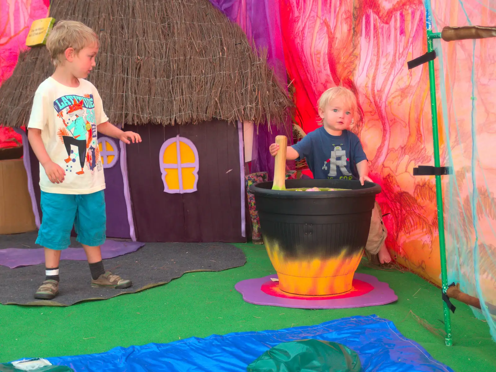 Harry stirs a cauldron, from The 8th Latitude Festival, Henham Park, Southwold, Suffolk - 18th July 2013