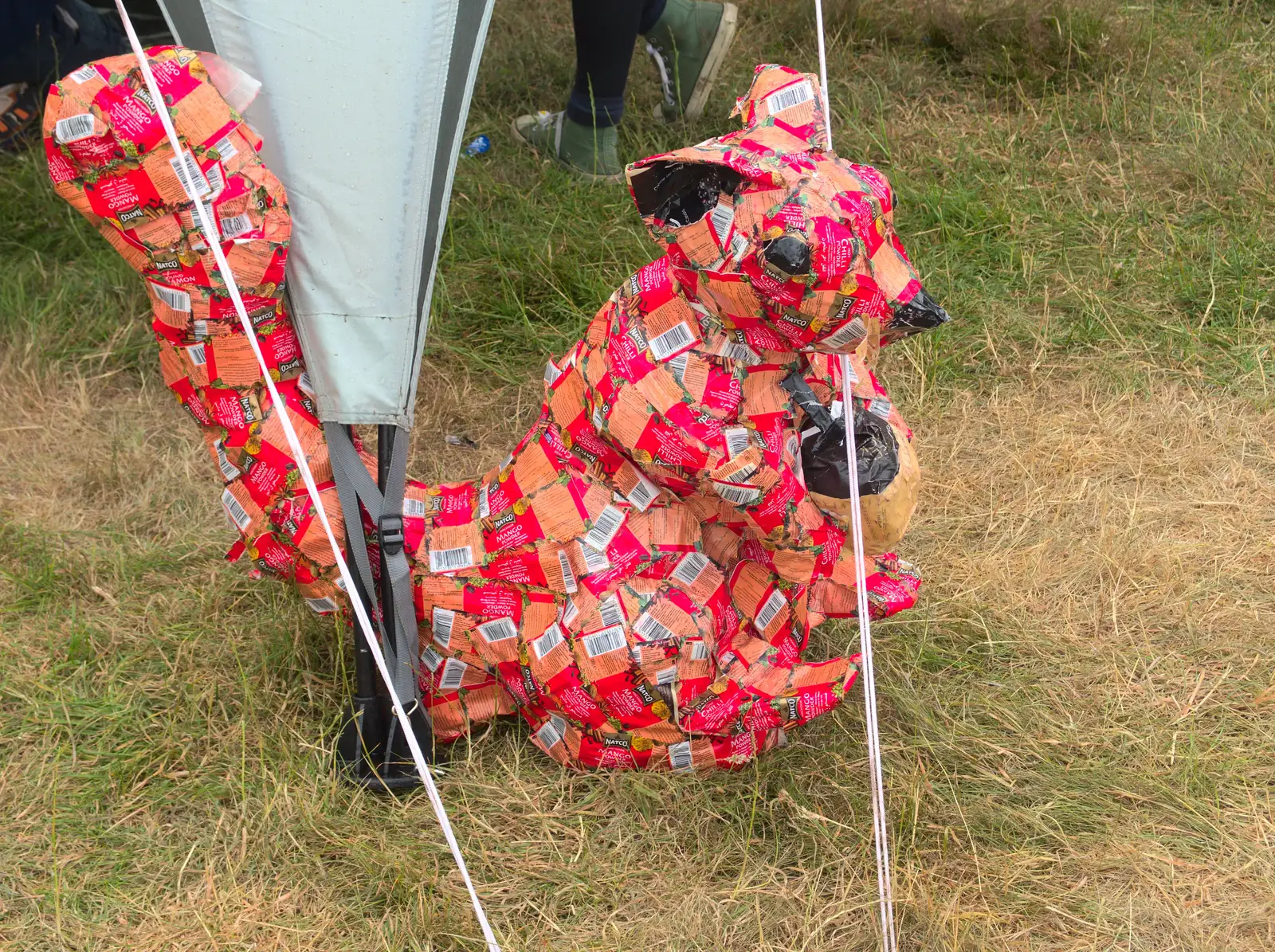 A squirrel made out of cans or something, from The 8th Latitude Festival, Henham Park, Southwold, Suffolk - 18th July 2013