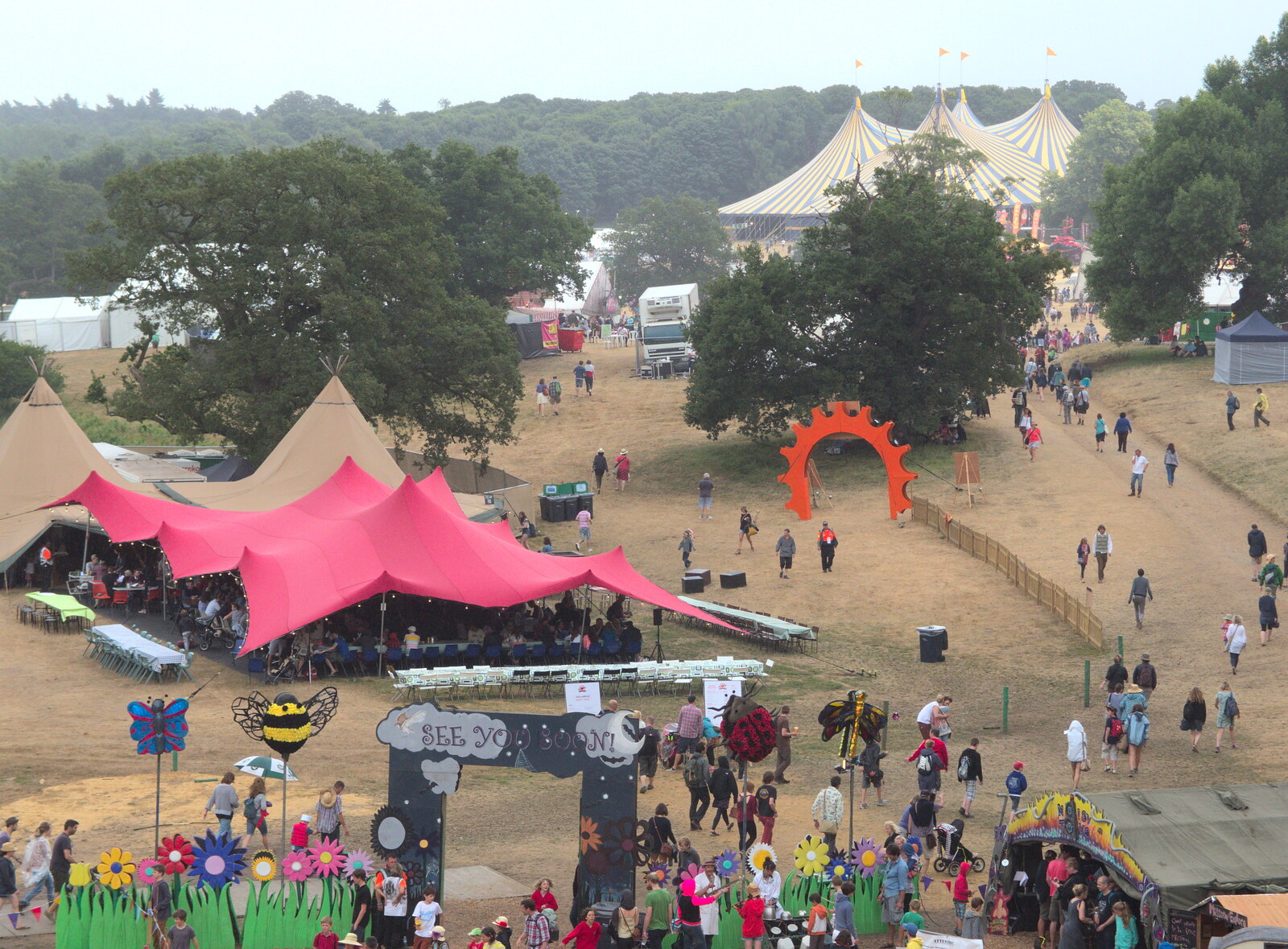 A view from the top from The 8th Latitude Festival, Henham Park, Southwold, Suffolk - 18th July 2013