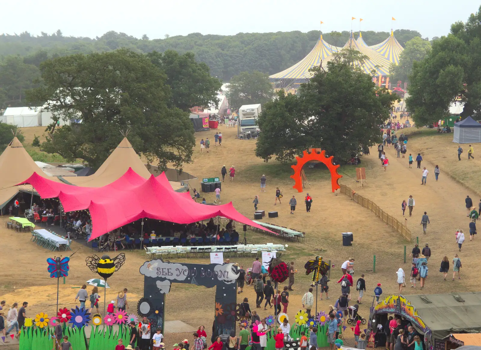 A view from the top, from The 8th Latitude Festival, Henham Park, Southwold, Suffolk - 18th July 2013