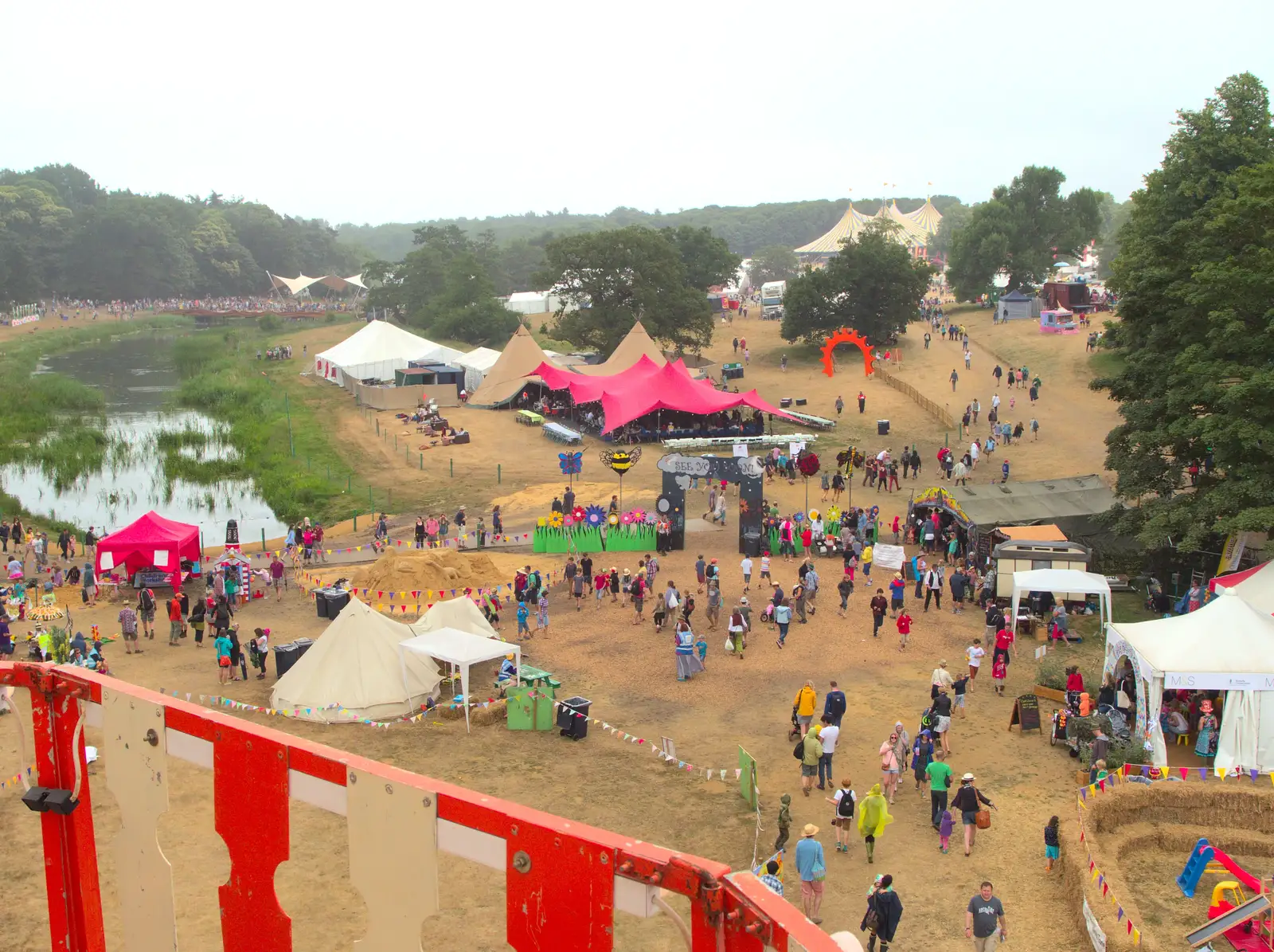 A helter-skelter's-eye view of Latitude, from The 8th Latitude Festival, Henham Park, Southwold, Suffolk - 18th July 2013