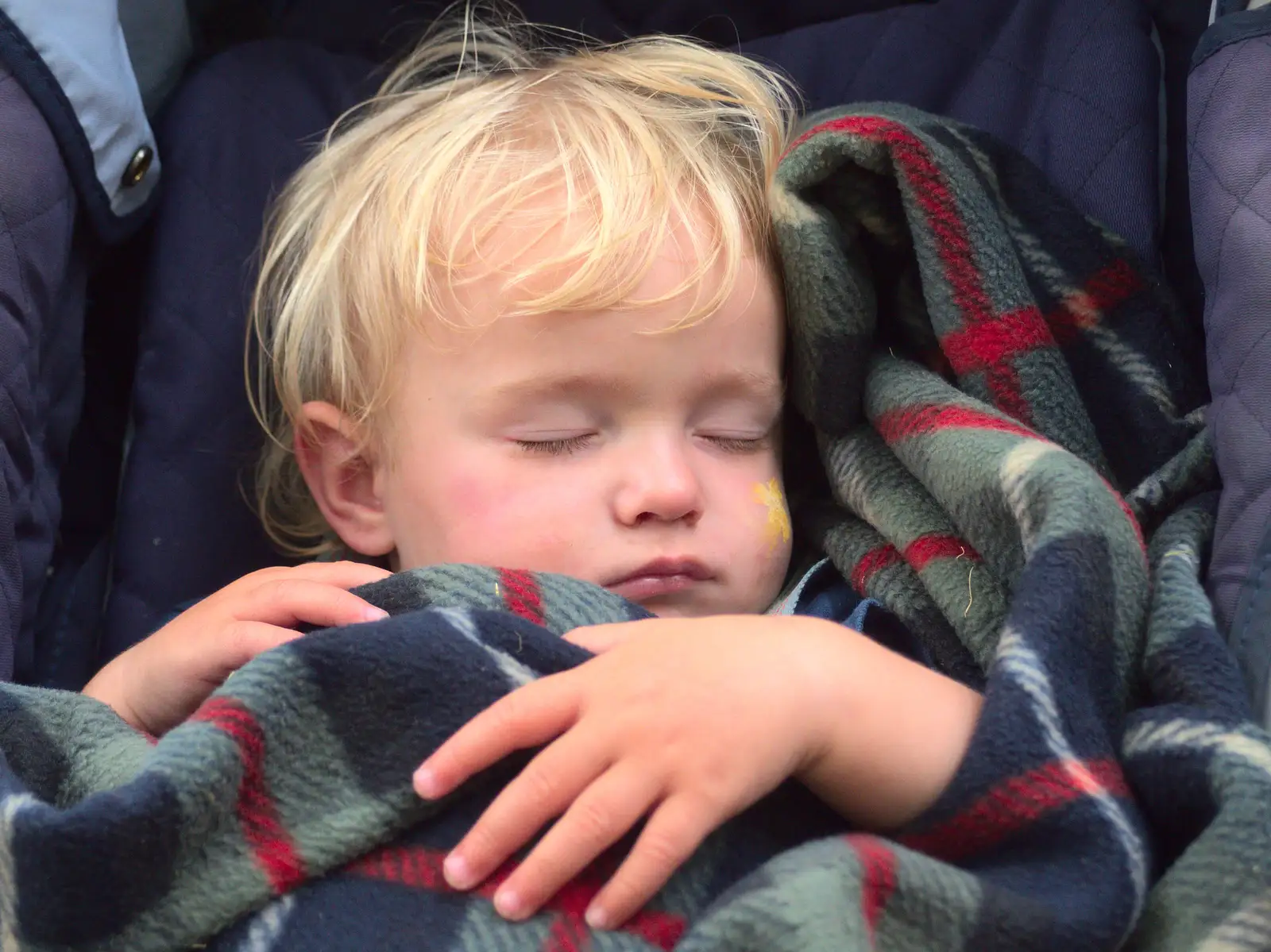 Harry - Baby Gabey - has a sleep, from The 8th Latitude Festival, Henham Park, Southwold, Suffolk - 18th July 2013