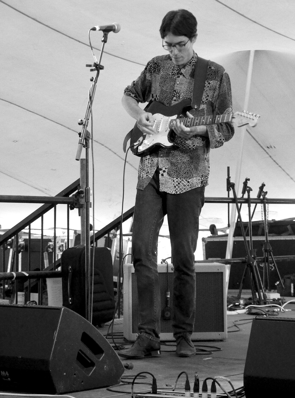 Sam plays guitar from The 8th Latitude Festival, Henham Park, Southwold, Suffolk - 18th July 2013