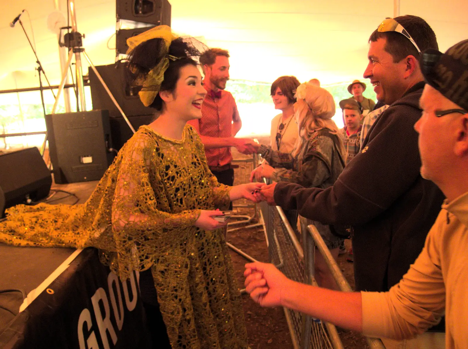 Daisy does a meet-and-greet, from The 8th Latitude Festival, Henham Park, Southwold, Suffolk - 18th July 2013