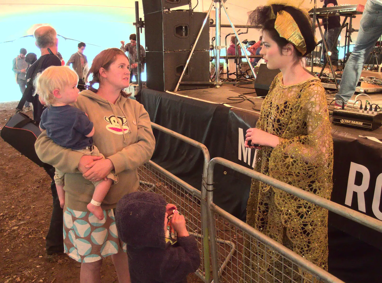 Isobel chats to Daisy, from The 8th Latitude Festival, Henham Park, Southwold, Suffolk - 18th July 2013