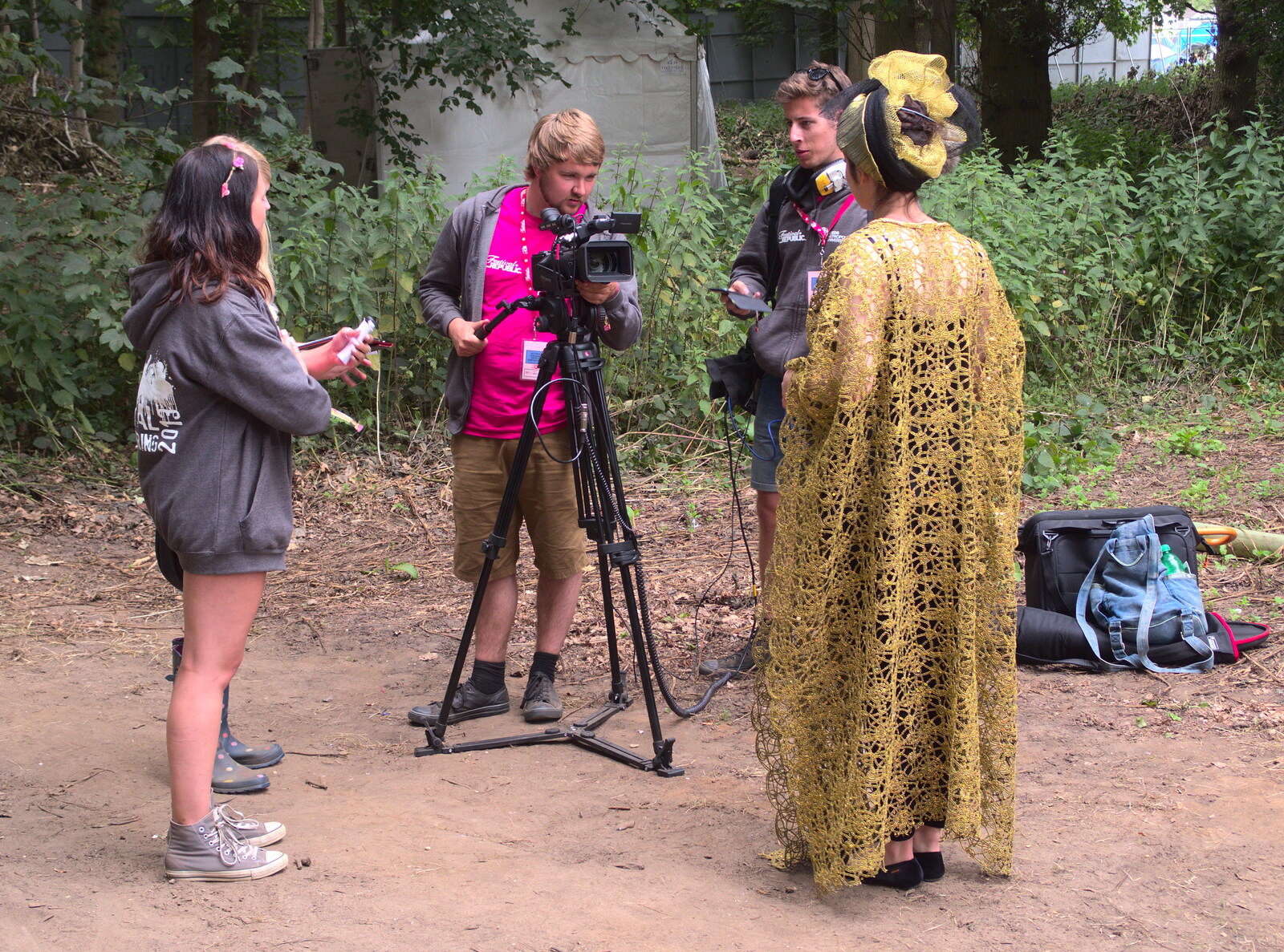 Daisy gets interviewed from The 8th Latitude Festival, Henham Park, Southwold, Suffolk - 18th July 2013