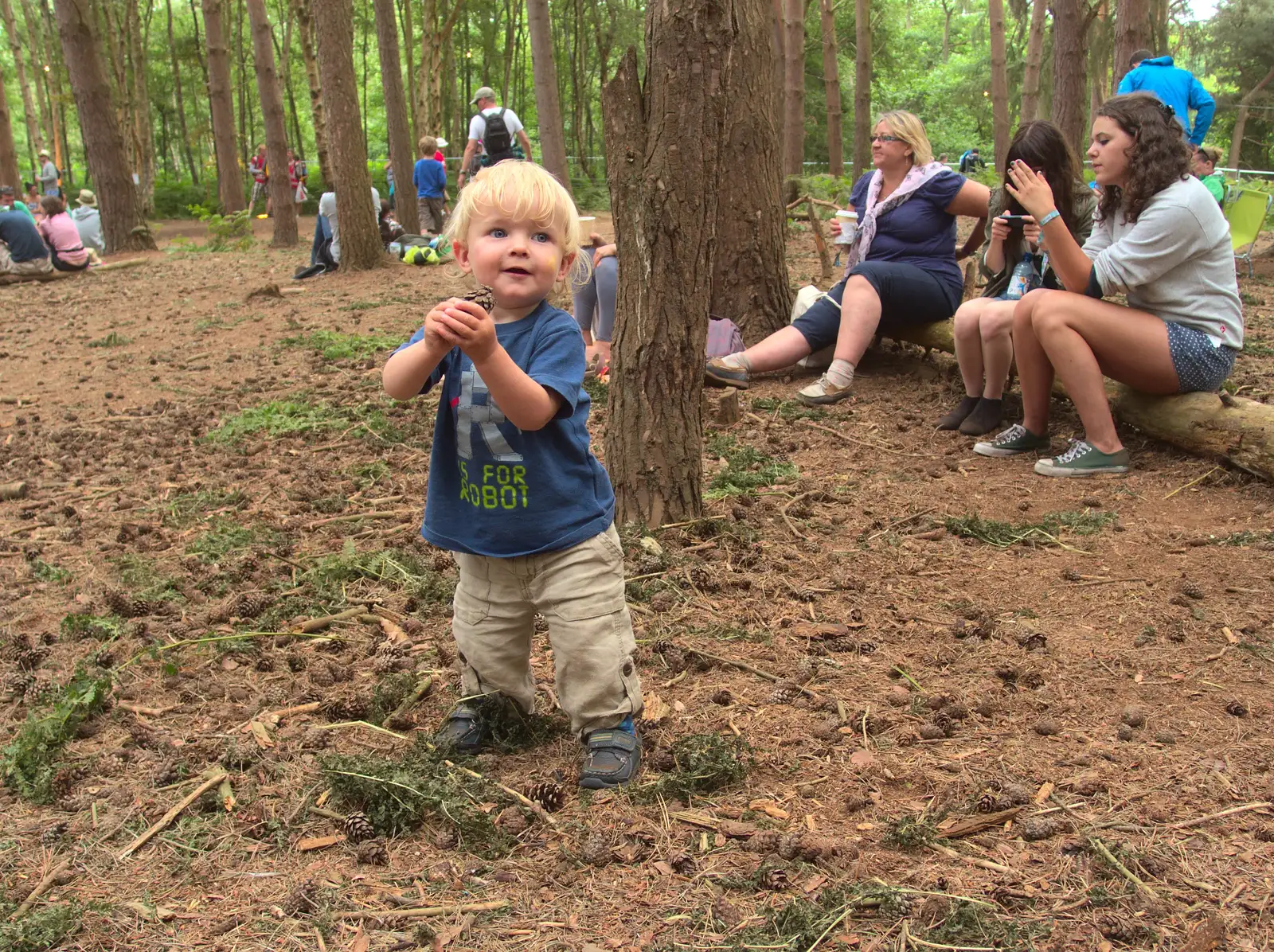 Harry roams around in the woods, from The 8th Latitude Festival, Henham Park, Southwold, Suffolk - 18th July 2013