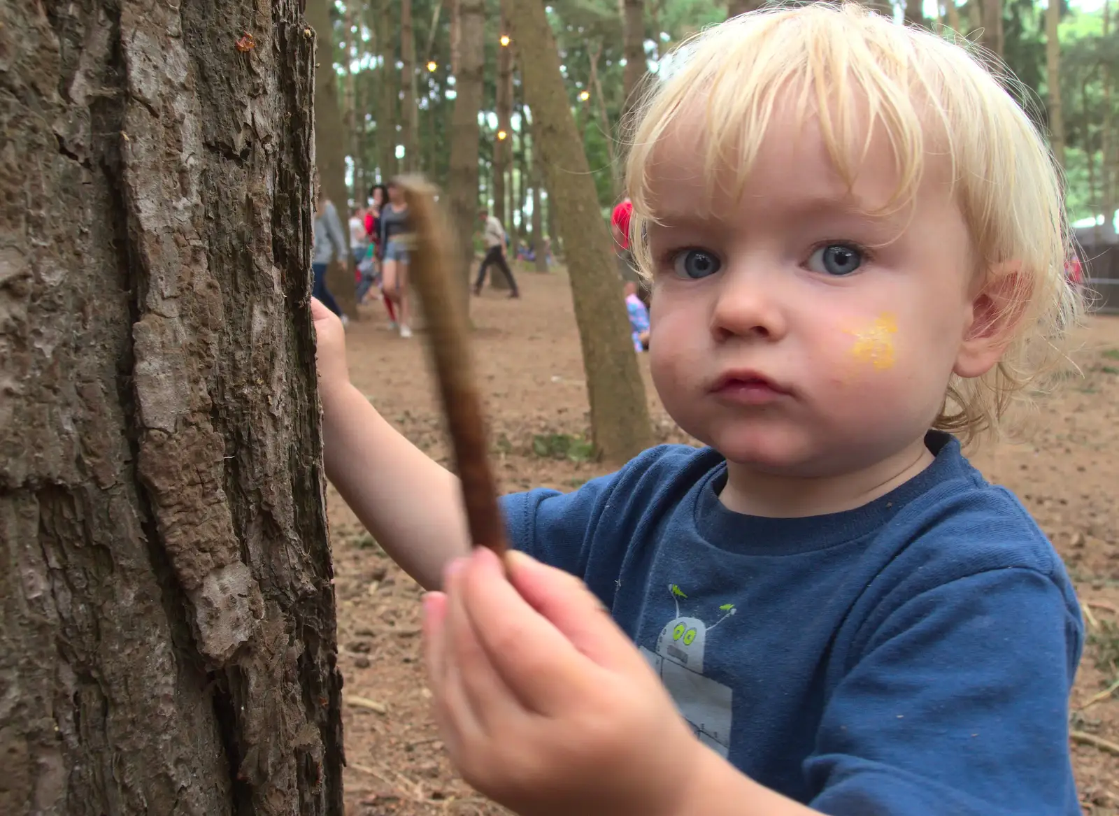 Harry with a stick, from The 8th Latitude Festival, Henham Park, Southwold, Suffolk - 18th July 2013